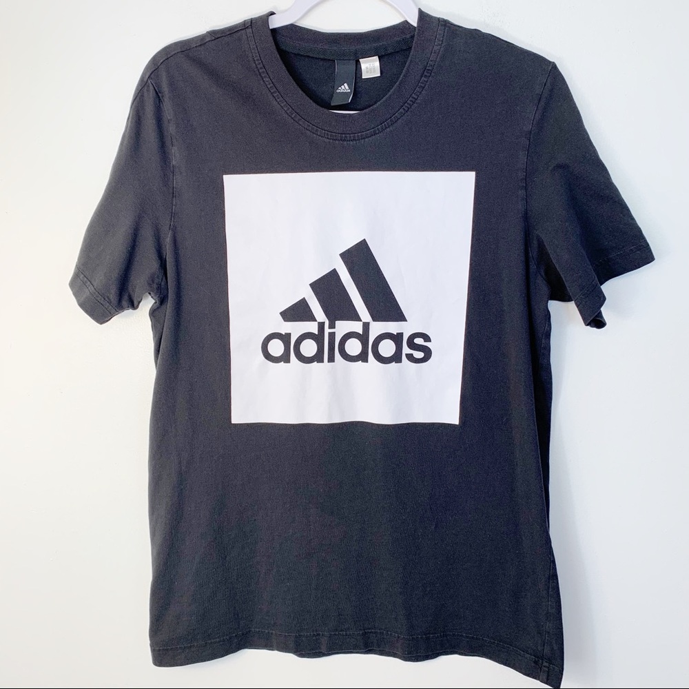 Adidas Black/White T-Shirt Junior Size 14/16